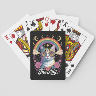 Funny Ally Ca Pride Sunglasses Gay Pride LGBTQ  Playing Cards