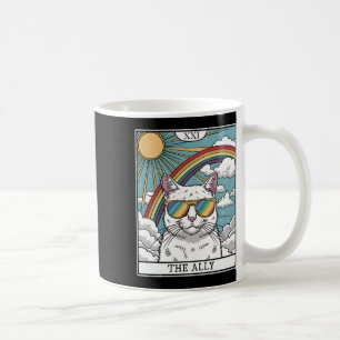 Funny Ally Cat Sunglasses Lgbtq Gay Lesbian Biual Coffee Mug