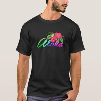 Funny Aloha Flowers Hawaiian Hawaii Beach Luau Par T-Shirt