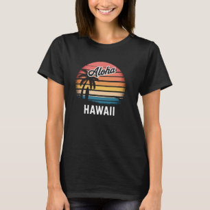 Funny Aloha Hawaiian Island Palm Beach Surfboard S T-Shirt