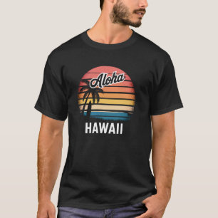 Funny Aloha Hawaiian Island Palm Beach Surfboard S T-Shirt