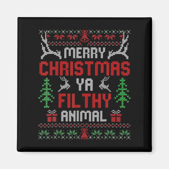 Funny Alone At Home Movies Merry Christmas You Fil Magnet (Front)