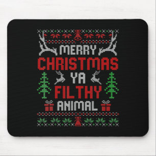 Funny Alone At Home Movies Merry Christmas You Fil Mouse Pad