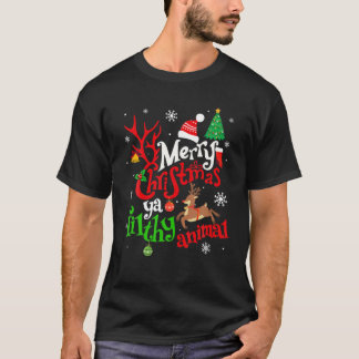 Funny Alone At Home Movies Merry Christmas You Fil T-Shirt