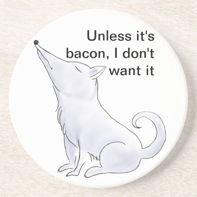 Funny Aloof Schipperke Cartoon Coaster (Front)