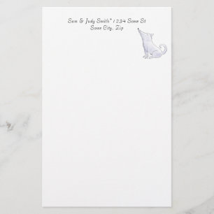 Funny Aloof Schipperke Dog Cartoon Stationery