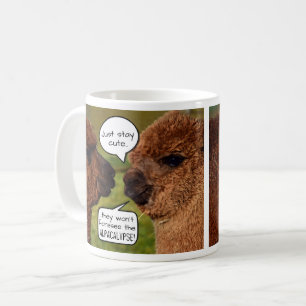 Funny Alpaca Alpacalypse Scheming Coffee Mug