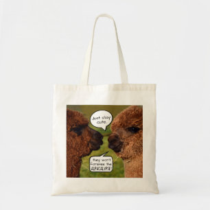 Funny Alpaca Alpacalypse Scheming Tote Bag
