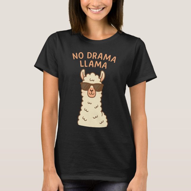 Funny Alpaca Cartoon Design Cute Animal Lover Gift T-Shirt (Front)