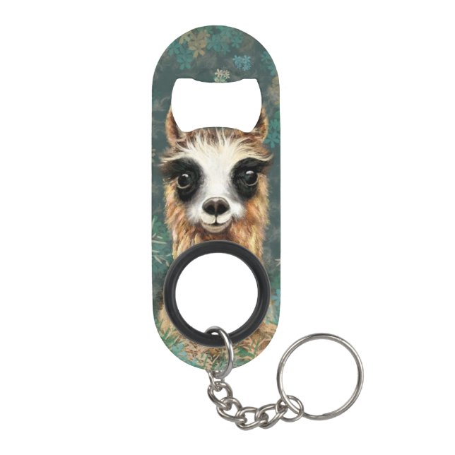 Funny Alpaca Keychain Bottle Opener (Back)