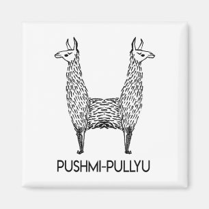 Funny Alpaca Llama Style, Pushmi-pullyu Yoga Magnet
