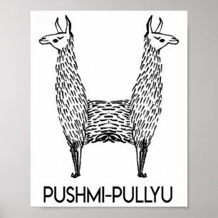 Funny Alpaca Llama Style, Pushmi-pullyu Yoga Poster