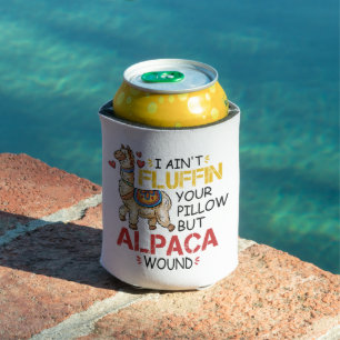 Funny Alpaca Wound Llama Nurse Practitioner Gifts Can Cooler