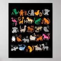Funny Alphabet Abcs Animal Learning Kindergarten T
