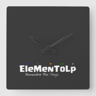 Funny Alphabet Sayings Square Wall Clock