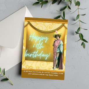 Funny Altered Art 60th Birthday  Card