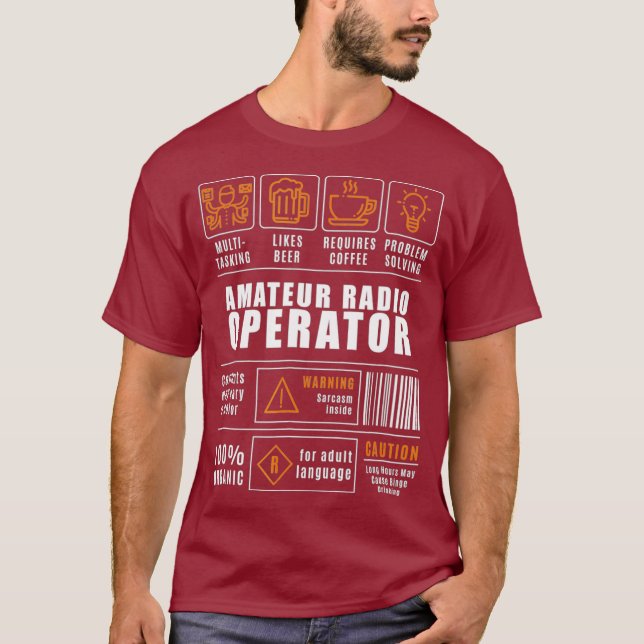 Funny Amateur Ham Radio Tshirt (Front)