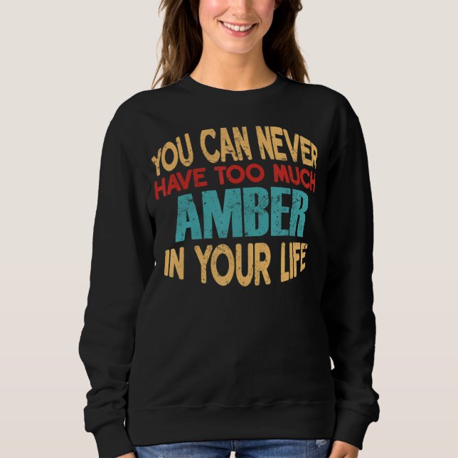 Funny Amber Personalised Tshirt First Name Joke It (Front)