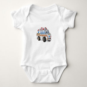 Funny Ambulance Cartoon Baby Bodysuit