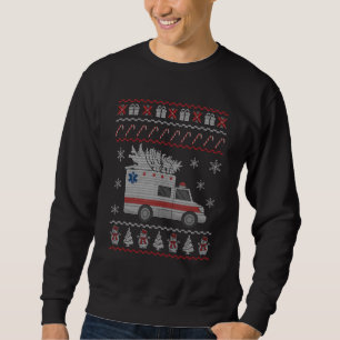 Funny Ambulance EMT Paramedic Christmas , Unisex-A Sweatshirt