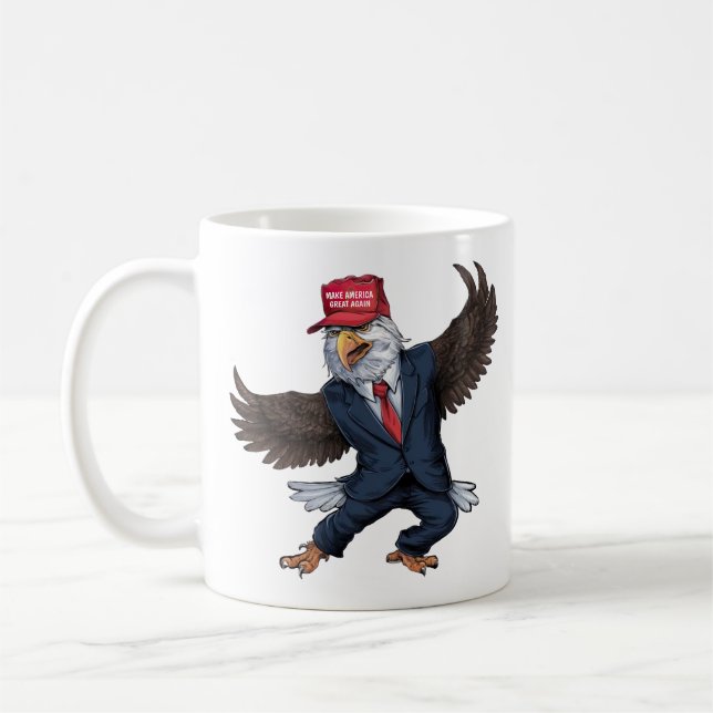Funny American Eagle  Coffee Mug (Left)