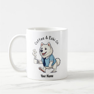 Funny American Eskimo Dog Business Suit Coffee Mug