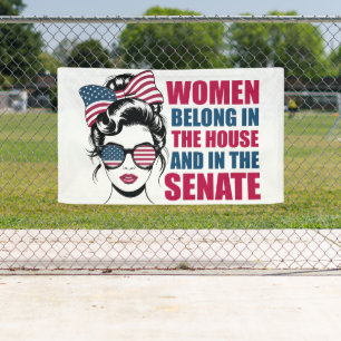 Funny American Feminist Quote Political Election Banner