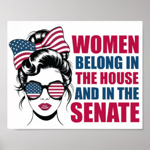 Funny American Feminist Quote Political Election Poster