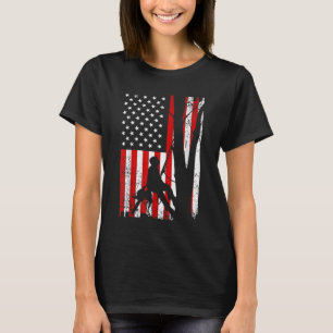 Funny American Flag Arborist Gift For Men Cool Tre T-Shirt