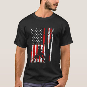 Funny American Flag Arborist Gift For Men Cool Tre T-Shirt