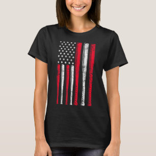 Funny American Flag Baseball Team Premium T Shirt