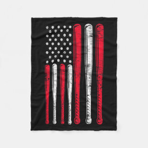 Funny American Flag Baseball Team Premium T Shirt_ Fleece Blanket