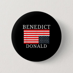 Funny American Flag Benedict Donald Anti Trump 6 Cm Round Badge