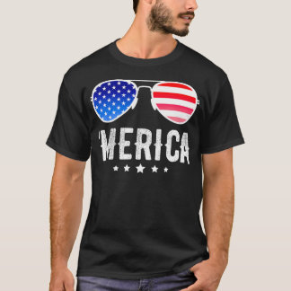 Funny American Flag Men Kids Boys Patriotic Fourth T-Shirt