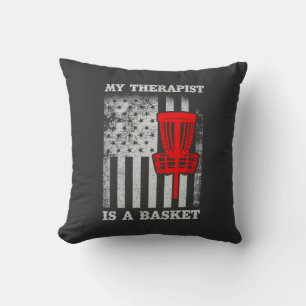 Funny American Flag Ultimate Frisbee Quote Cushion