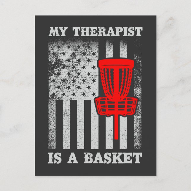 Funny American Flag Ultimate Frisbee Quote Postcard (Front)