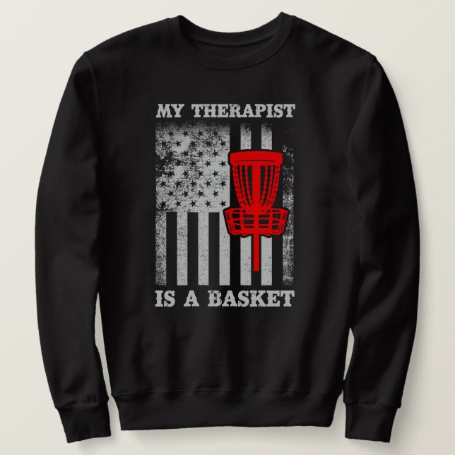 Funny American Flag Ultimate Frisbee Quote Sweatshirt (Design Front)