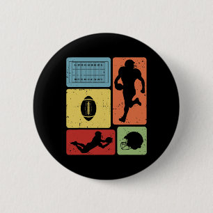 Funny American Football Player Field Game Enthusia 6 Cm Round Badge