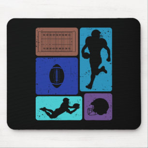 Funny American Football Player Field Game Enthusia Mouse Pad