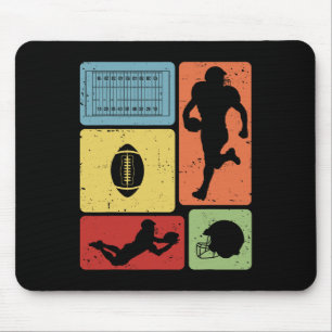 Funny American Football Player Field Game Enthusia Mouse Pad