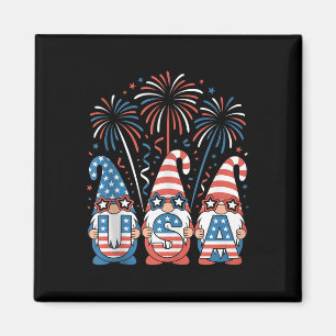 Funny American Gnomes Sungles Patriotic Usa 4th Of Magnet