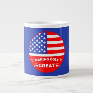 Funny American Golf Player Large Coffee Mug