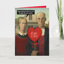 Funny American Gothic Valentine's to The Main Man