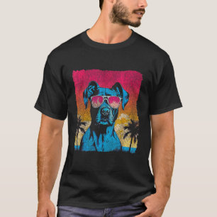 Funny American Pit Bull Terrier Dog - Retro 80s Su T-Shirt