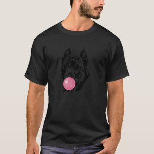 Funny American Pitbull Terrier Portrait Dogs mum D T-Shirt