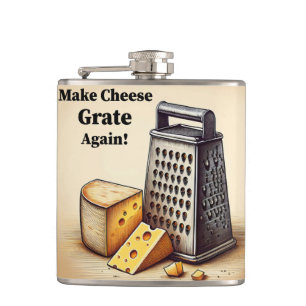 Funny American Political Yellow Hip Flask