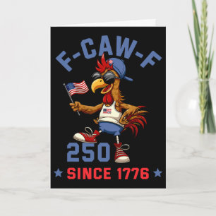 Funny American Rooster 2026 250th Birthday Meme _1 Card