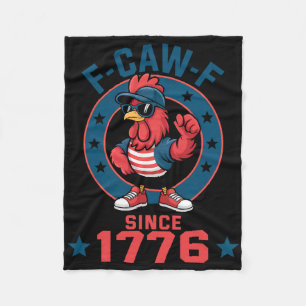 Funny American Rooster 2026 250th Birthday Meme _1 Fleece Blanket