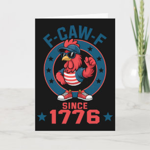 Funny American Rooster 2026 250th Birthday Meme Card