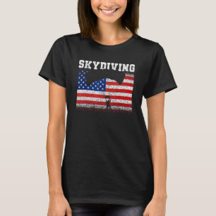 Funny American Skydiver Parachutist Skydive Parach T-Shirt
